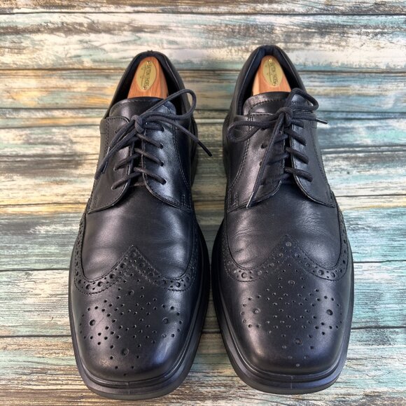Ecco Helsinki 2.0 Mens Derby Dress Shoe Size 10-10.5 Black Leather Wingtip Work main image 5